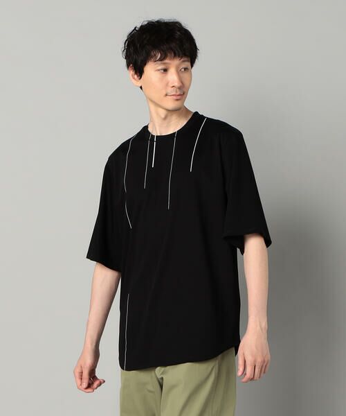 COMME CA MEN / コムサ・メン Tシャツ | シルケットスムース ラインTシャツ | 詳細16