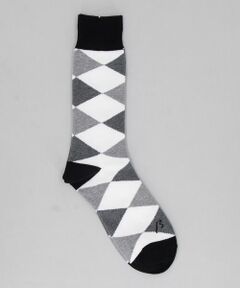 COMME CA MEN / コムサ・メン ソックス | ダイヤ柄 クルーソックス