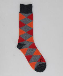 COMME CA MEN / コムサ・メン ソックス | ダイヤ柄 クルーソックス