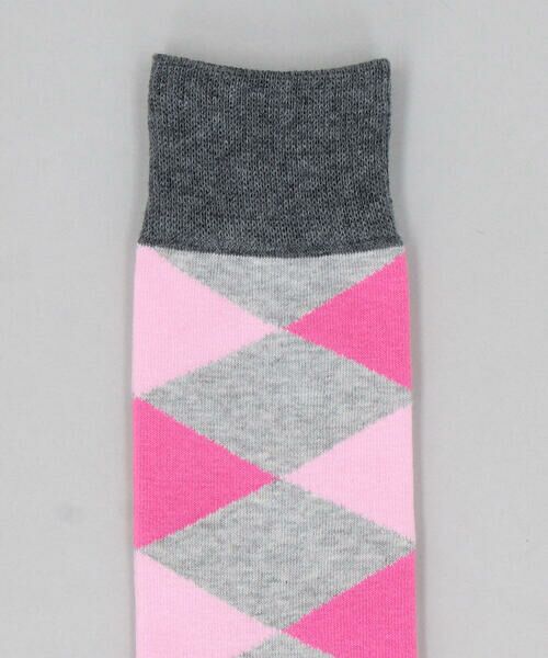 COMME CA MEN / コムサ・メン ソックス | ダイヤ柄 クルーソックス | 詳細1