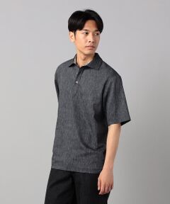 COMME CA MEN / コムサ・メン ポロシャツ | リネンストレッチ ワイドカラー ポロシャツ