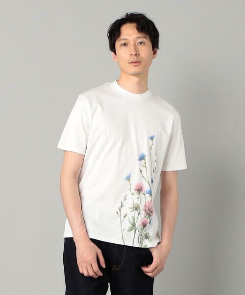 COMME CA MEN / コムサ・メン Tシャツ | ヤグルマギクプリント  Tシャツ | 詳細4