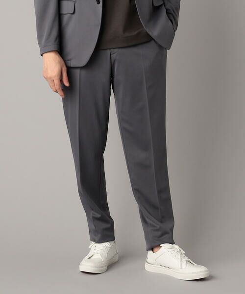 COMME CA MEN / コムサ・メン スラックス・ドレスパンツ | 【セットアップ対応】マイクロメッシュエアージャージー テーパードパンツ(グレー)