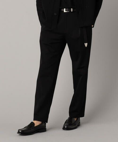 COMME CA MEN / コムサ・メン その他パンツ | ソロテックス レーヨンフィラメント ワンタックテーパードパンツ(ブラック)