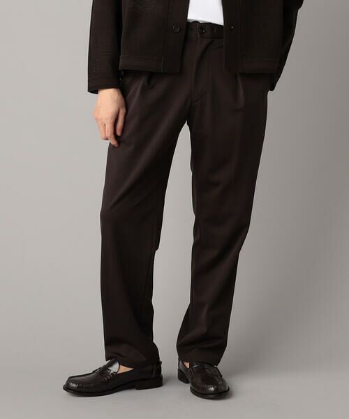 COMME CA MEN / コムサ・メン その他パンツ | ソロテックス レーヨンフィラメント ワンタックテーパードパンツ(ダークブラウン)
