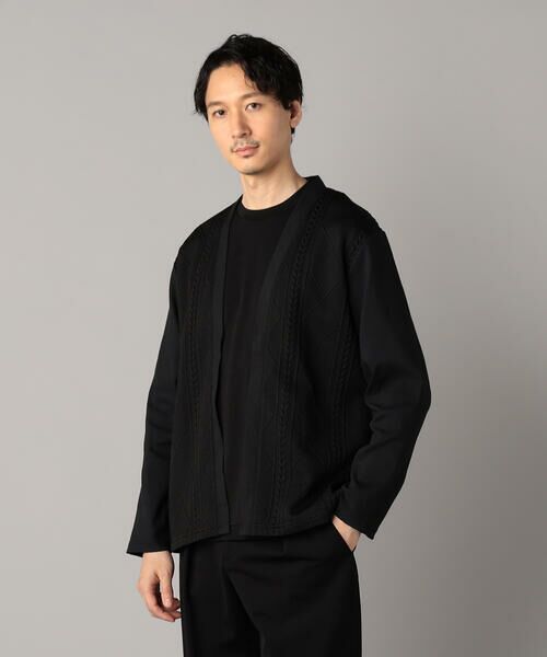 COMME CA MEN / コムサ・メン カーディガン・ボレロ | ケーブルコンビ ハッピカーディガン(ブラック)
