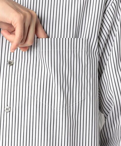 COMME CA MEN / コムサ・メン ブルゾン | ストライプシャツ ブルゾン | 詳細10