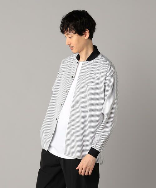 COMME CA MEN / コムサ・メン ブルゾン | ストライプシャツ ブルゾン | 詳細3