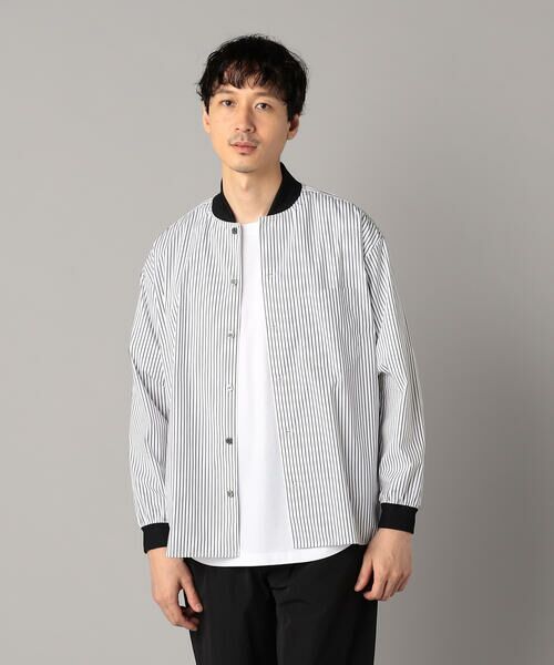 COMME CA MEN / コムサ・メン ブルゾン | ストライプシャツ ブルゾン | 詳細4