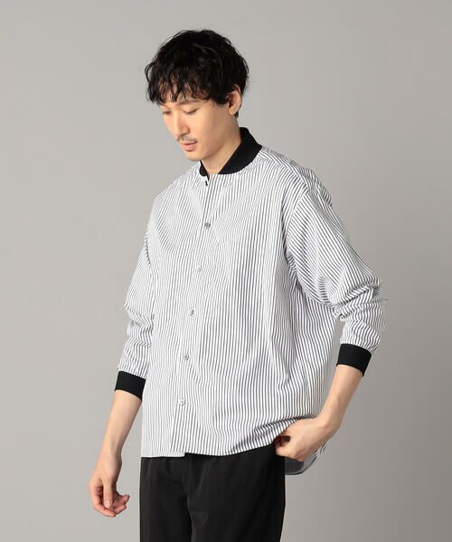 COMME CA MEN / コムサ・メン ブルゾン | ストライプシャツ ブルゾン | 詳細5
