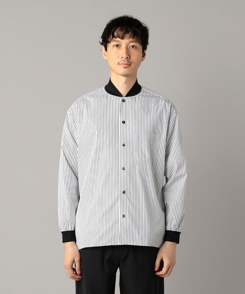 COMME CA MEN / コムサ・メン ブルゾン | ストライプシャツ ブルゾン | 詳細6