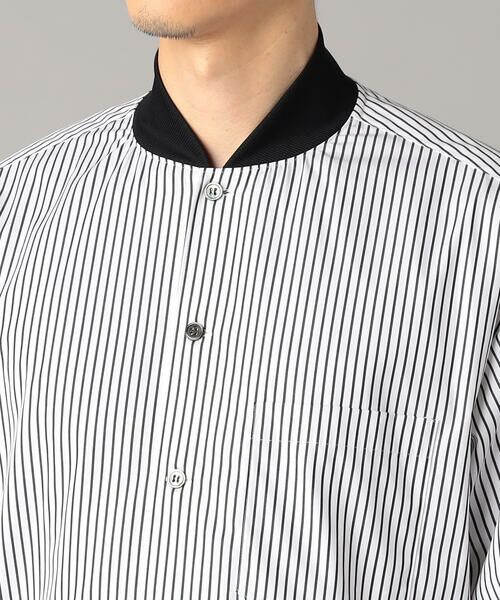 COMME CA MEN / コムサ・メン ブルゾン | ストライプシャツ ブルゾン | 詳細9