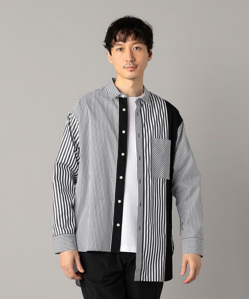 COMME CA MEN / コムサ・メン シャツ・ブラウス | アシンメトリー ストライプシャツ | 詳細4