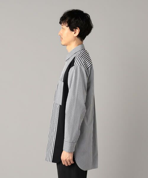 COMME CA MEN / コムサ・メン シャツ・ブラウス | アシンメトリー ストライプシャツ | 詳細6