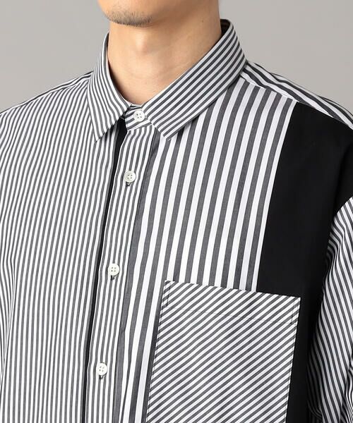 COMME CA MEN / コムサ・メン シャツ・ブラウス | アシンメトリー ストライプシャツ | 詳細9