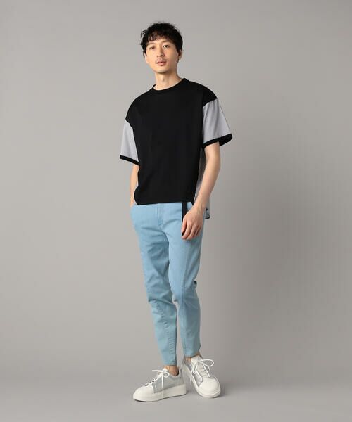 COMME CA MEN / コムサ・メン Tシャツ | ストライプ切替 Tシャツ | 詳細1