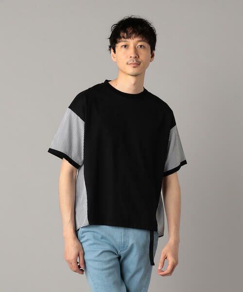 COMME CA MEN / コムサ・メン Tシャツ | ストライプ切替 Tシャツ | 詳細3