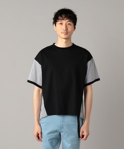 COMME CA MEN / コムサ・メン Tシャツ | ストライプ切替 Tシャツ | 詳細4