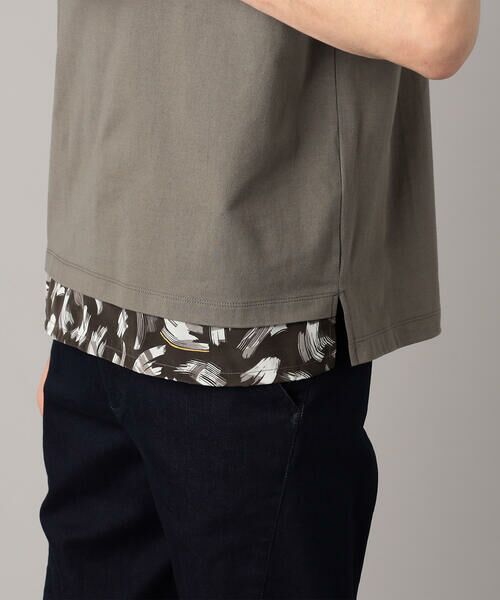 COMME CA MEN / コムサ・メン Tシャツ | ブラッシュドプリント切替 Tシャツ | 詳細11