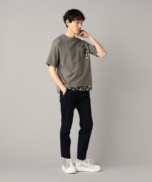 COMME CA MEN / コムサ・メン Tシャツ | ブラッシュドプリント切替 Tシャツ | 詳細2