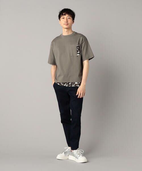 COMME CA MEN / コムサ・メン Tシャツ | ブラッシュドプリント切替 Tシャツ | 詳細3