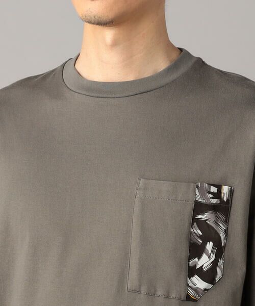 COMME CA MEN / コムサ・メン Tシャツ | ブラッシュドプリント切替 Tシャツ | 詳細8
