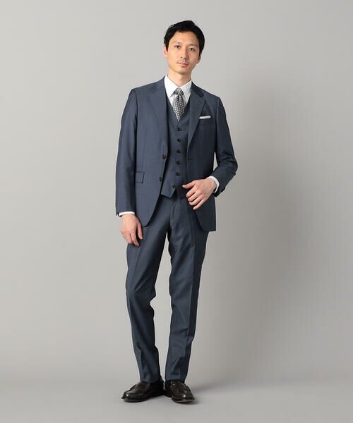 COMME CA MEN / コムサ・メン セットアップ | 【セットアップ対応】チェルッティ プレステージ super130's ウールギャバ ベスト | 詳細1