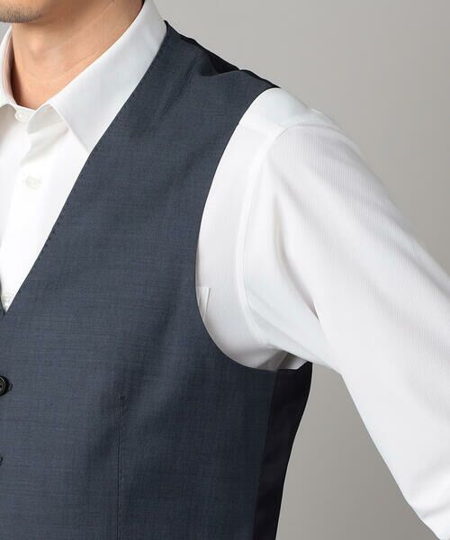 COMME CA MEN / コムサ・メン セットアップ | 【セットアップ対応】チェルッティ プレステージ super130's ウールギャバ ベスト | 詳細7