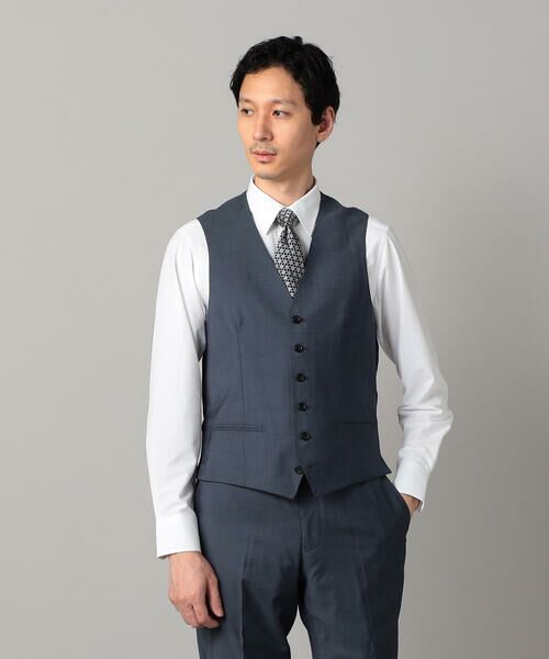COMME CA MEN / コムサ・メン セットアップ | 【セットアップ対応】チェルッティ プレステージ super130's ウールギャバ ベスト | 詳細2