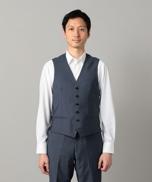 COMME CA MEN / コムサ・メン セットアップ | 【セットアップ対応】チェルッティ プレステージ super130's ウールギャバ ベスト | 詳細3