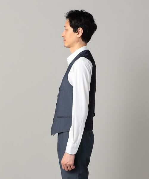 COMME CA MEN / コムサ・メン セットアップ | 【セットアップ対応】チェルッティ プレステージ super130's ウールギャバ ベスト | 詳細4
