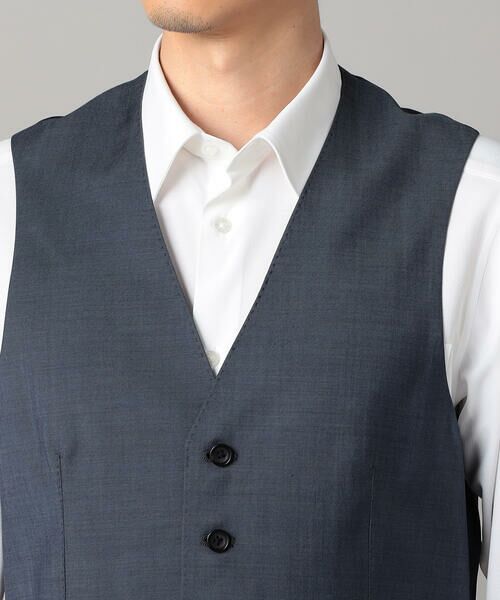 COMME CA MEN / コムサ・メン セットアップ | 【セットアップ対応】チェルッティ プレステージ super130's ウールギャバ ベスト | 詳細6