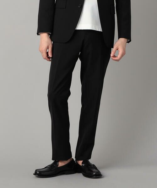 COMME CA MEN / コムサ・メン セットアップ | 【セットアップ対応】尾州産 ポリエステルストレッチ ドビー スラックス(ブラック)