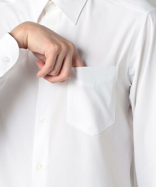 COMME CA MEN / コムサ・メン シャツ・ブラウス | 福井産 吸水速乾 2WAY ホワイトドビー シャツ | 詳細8