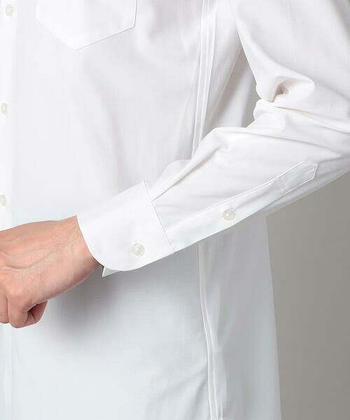 COMME CA MEN / コムサ・メン シャツ・ブラウス | 福井産 吸水速乾 2WAY ホワイトドビー シャツ | 詳細9