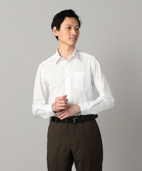 COMME CA MEN / コムサ・メン シャツ・ブラウス | 福井産 吸水速乾 2WAY ホワイトドビー シャツ | 詳細15