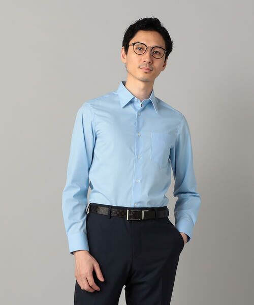 COMME CA MEN/コムサ・メン コットンブロード レギュラーカラーシャツ サックス XL COMME CA MEN/コムサ・メン コットンブロード レギュラーカラーシャツ サックス XL