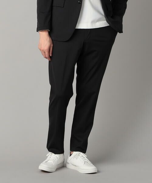 COMME CA MEN / コムサ・メン スラックス・ドレスパンツ | 【セットアップ対応】福井産 ナイロントリコットジャージー テーパードパンツ(チャコールグレー)