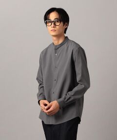 COMME CA MEN / コムサ・メン シャツ・ブラウス | ウールライク　ノンアイロン　ドライトロ バンドカラーシャツ