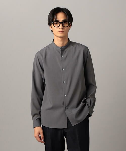 COMME CA MEN / コムサ・メン シャツ・ブラウス | ウールライク ノンアイロン ドライトロ バンドカラーシャツ | 詳細3