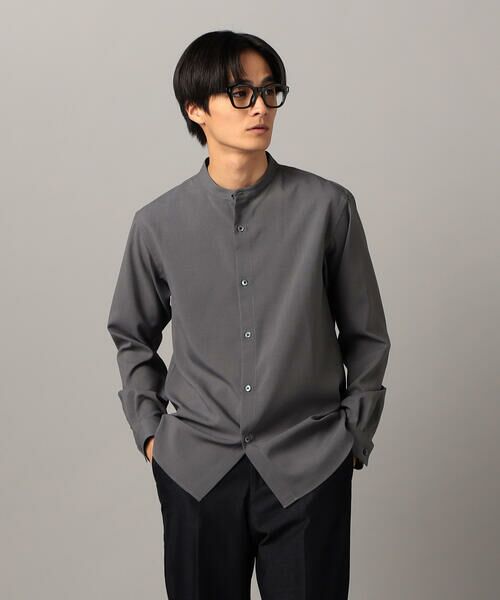 COMME CA MEN / コムサ・メン シャツ・ブラウス | ウールライク ノンアイロン ドライトロ バンドカラーシャツ | 詳細4