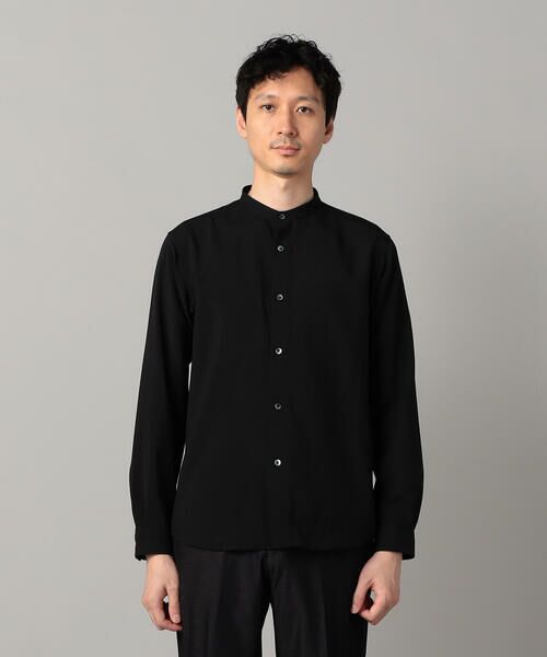 COMME CA MEN / コムサ・メン シャツ・ブラウス | ウールライク ノンアイロン ドライトロ バンドカラーシャツ | 詳細11