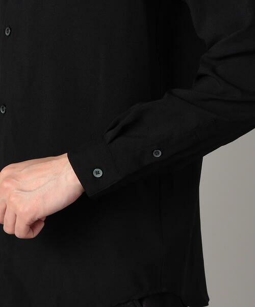 COMME CA MEN / コムサ・メン シャツ・ブラウス | ウールライク ノンアイロン ドライトロ バンドカラーシャツ | 詳細15