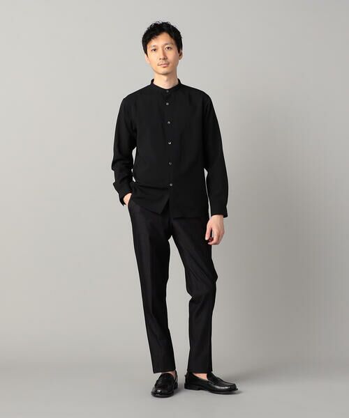 COMME CA MEN / コムサ・メン シャツ・ブラウス | ウールライク ノンアイロン ドライトロ バンドカラーシャツ | 詳細7