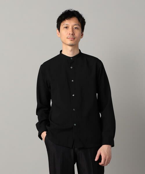 COMME CA MEN / コムサ・メン シャツ・ブラウス | ウールライク ノンアイロン ドライトロ バンドカラーシャツ | 詳細8