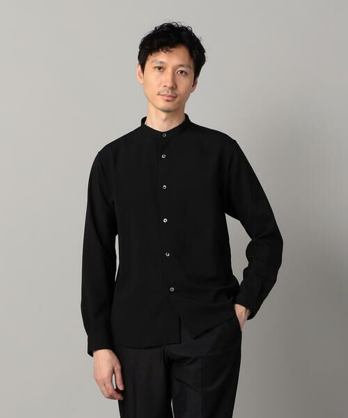 COMME CA MEN / コムサ・メン シャツ・ブラウス | ウールライク ノンアイロン ドライトロ バンドカラーシャツ | 詳細9