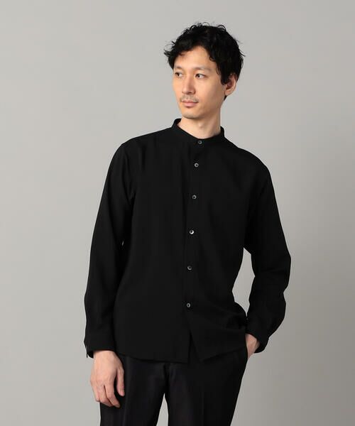 COMME CA MEN / コムサ・メン シャツ・ブラウス | ウールライク ノンアイロン ドライトロ バンドカラーシャツ | 詳細10