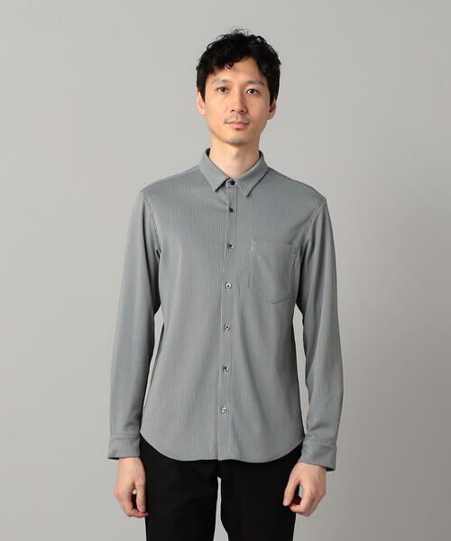 COMME CA MEN / コムサ・メン シャツ・ブラウス | 和歌山編み 千鳥柄ジャージー キーボードシャツ | 詳細10