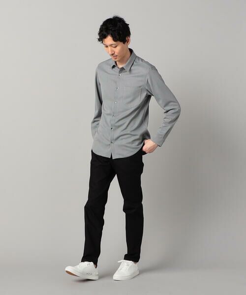 COMME CA MEN / コムサ・メン シャツ・ブラウス | 和歌山編み 千鳥柄ジャージー キーボードシャツ | 詳細7