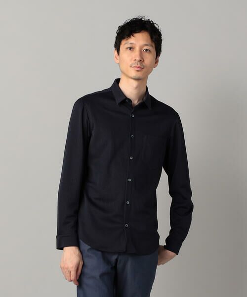 COMME CA MEN / コムサ・メン シャツ・ブラウス | 和歌山編み 千鳥柄ジャージー キーボードシャツ | 詳細21